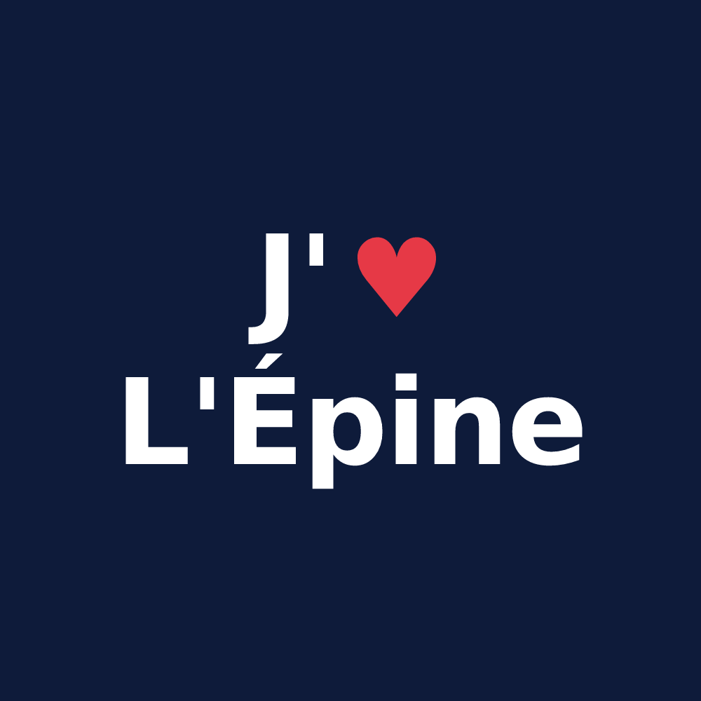 T-shirt personnalisé L'Épine — design J'aime L'Épine