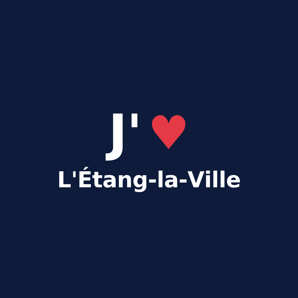 T-shirt personnalisé L'Étang-la-Ville — design J'aime L'Étang-la-Ville