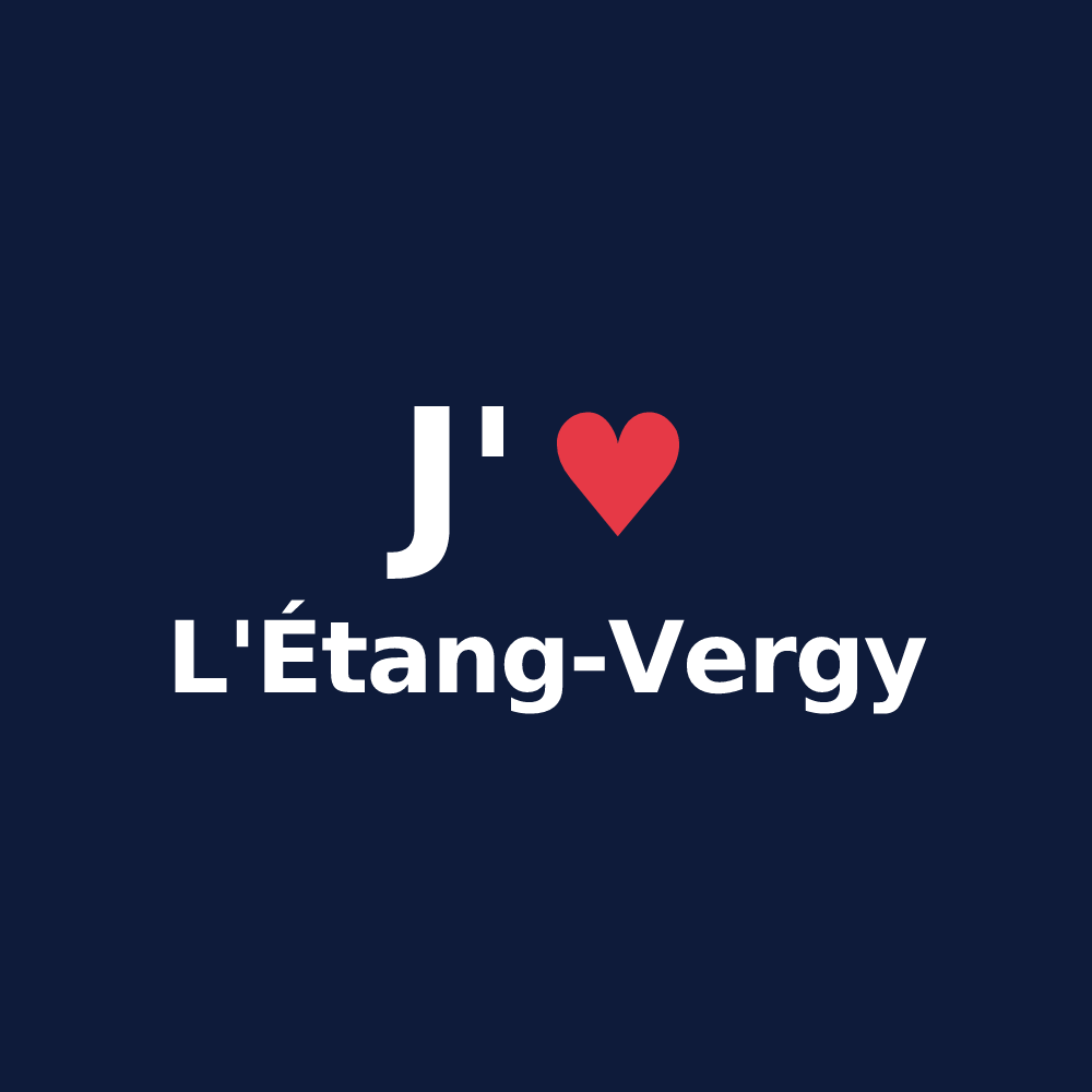 T-shirt personnalisé L'Étang-Vergy — design J'aime L'Étang-Vergy