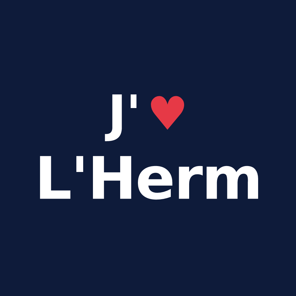 T-shirt personnalisé L'Herm — design J'aime L'Herm