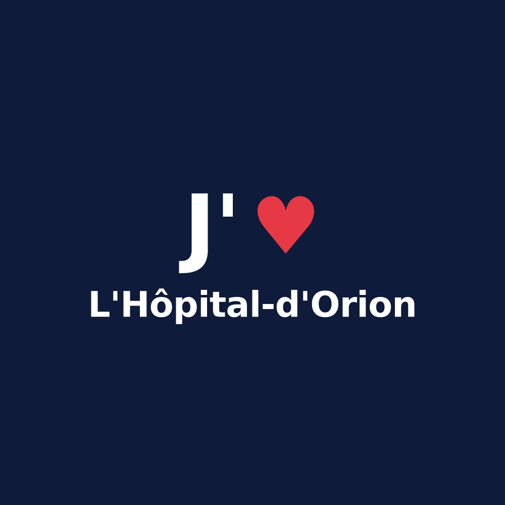 T-shirt personnalisé L'Hôpital-d'Orion — design J'aime L'Hôpital-d'Orion
