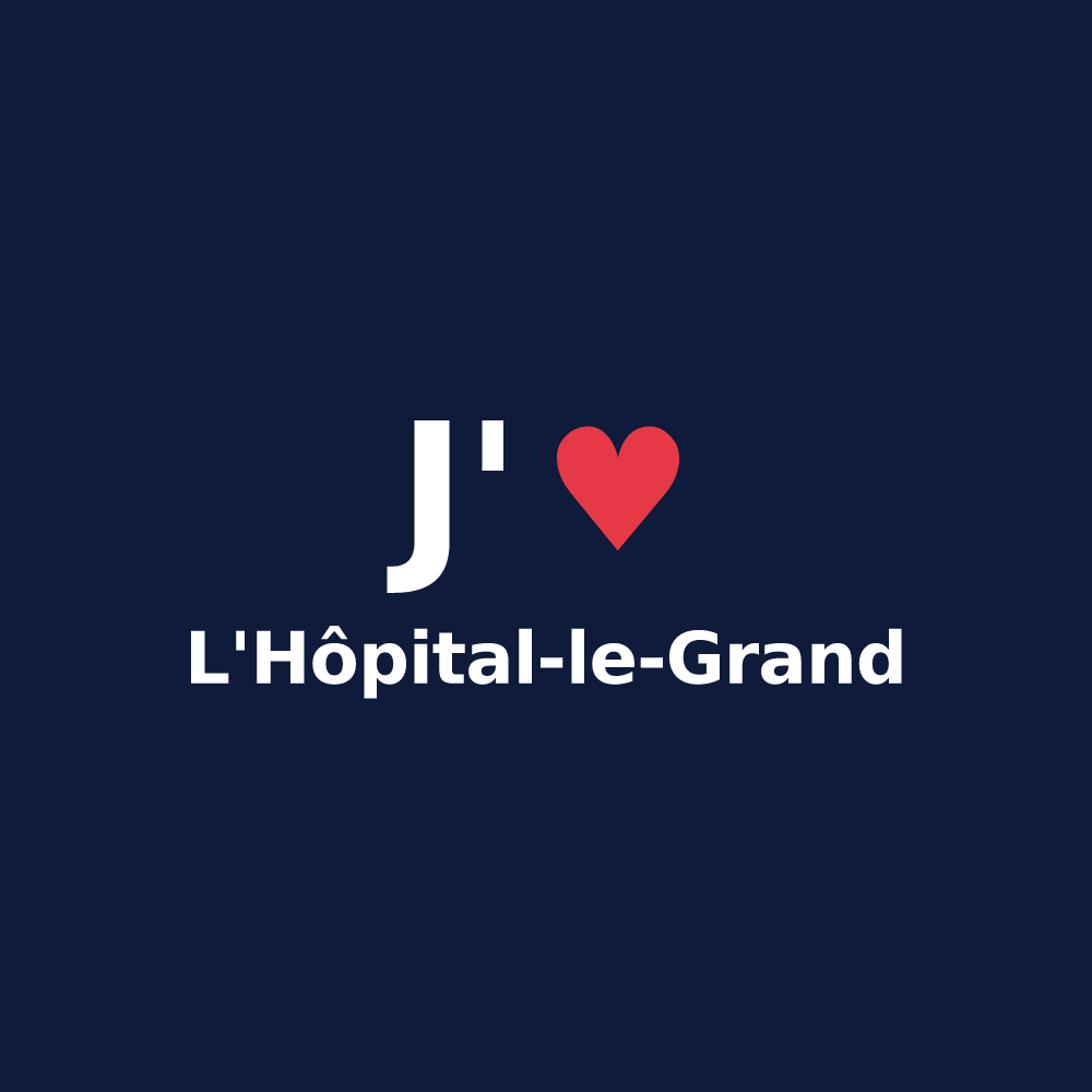 T-shirt personnalisé L'Hôpital-le-Grand — design J'aime L'Hôpital-le-Grand