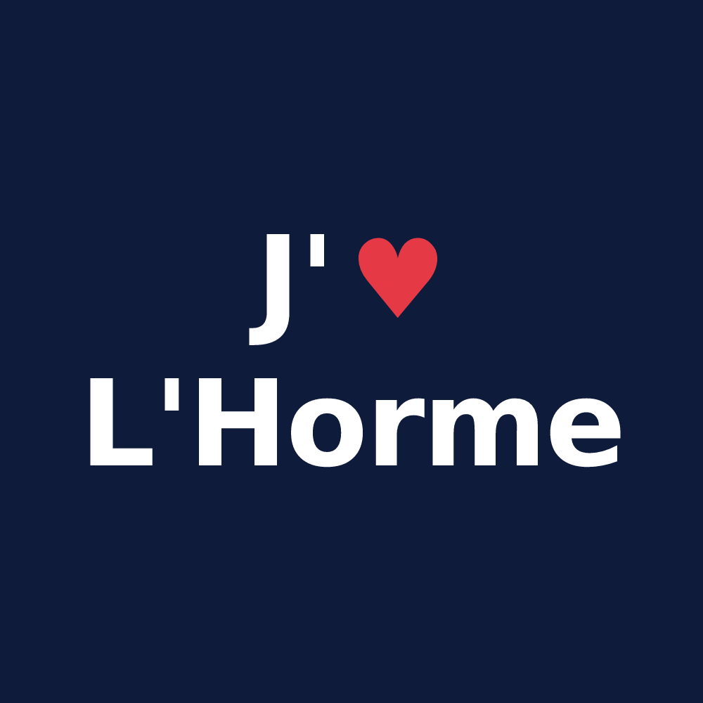 T-shirt personnalisé L'Horme — design J'aime L'Horme