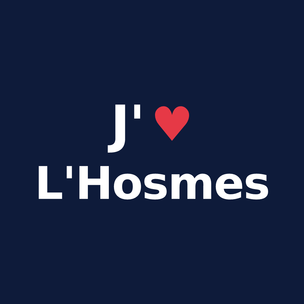T-shirt personnalisé L'Hosmes — design J'aime L'Hosmes