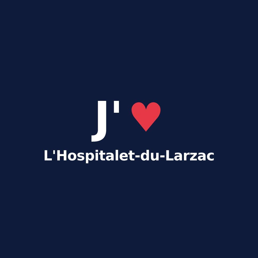T-shirt personnalisé L'Hospitalet-du-Larzac — design « J'aime L'Hospitalet-du-Larzac » imprimé sur le t-shirt