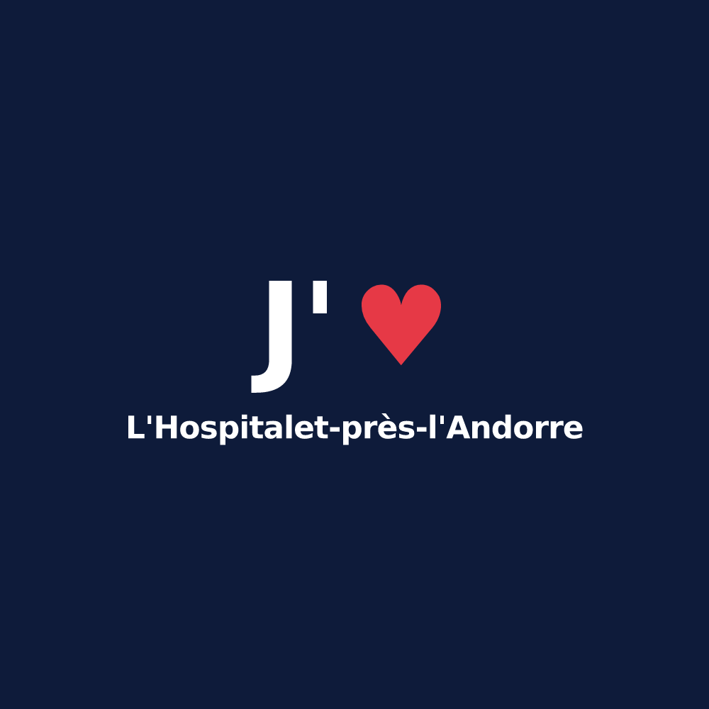 T-shirt personnalisé L'Hospitalet-près-l'Andorre — design J'aime L'Hospitalet-près-l'Andorre