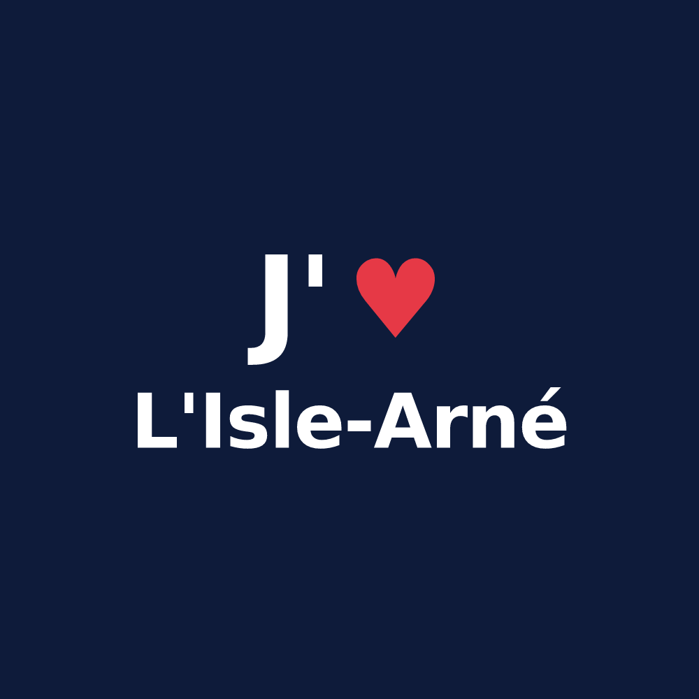 T-shirt personnalisé L'Isle-Arné — design J'aime L'Isle-Arné