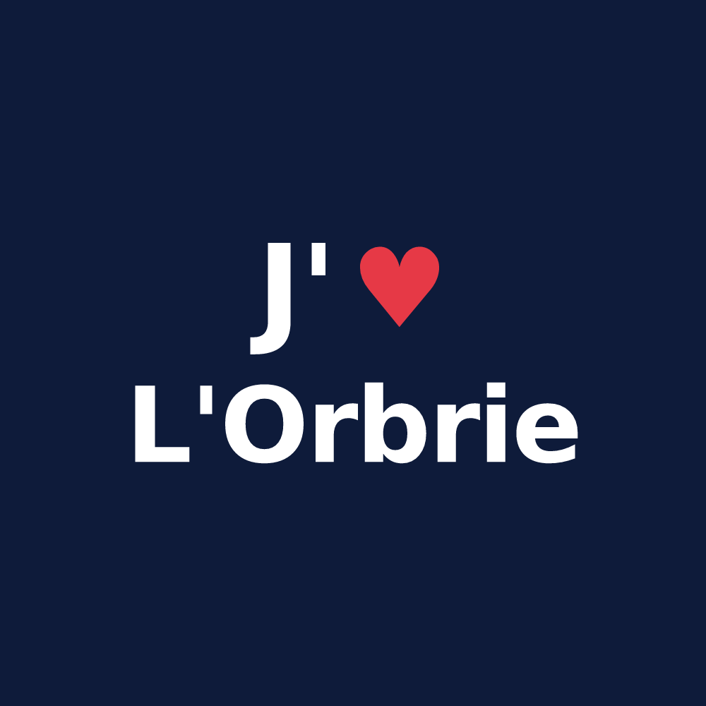 T-shirt personnalisé L'Orbrie — design J'aime L'Orbrie