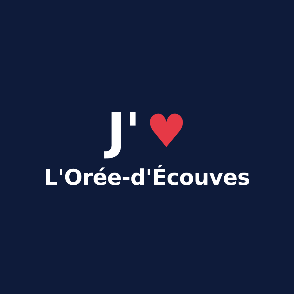 T-shirt personnalisé L'Orée-d'Écouves — design J'aime L'Orée-d'Écouves