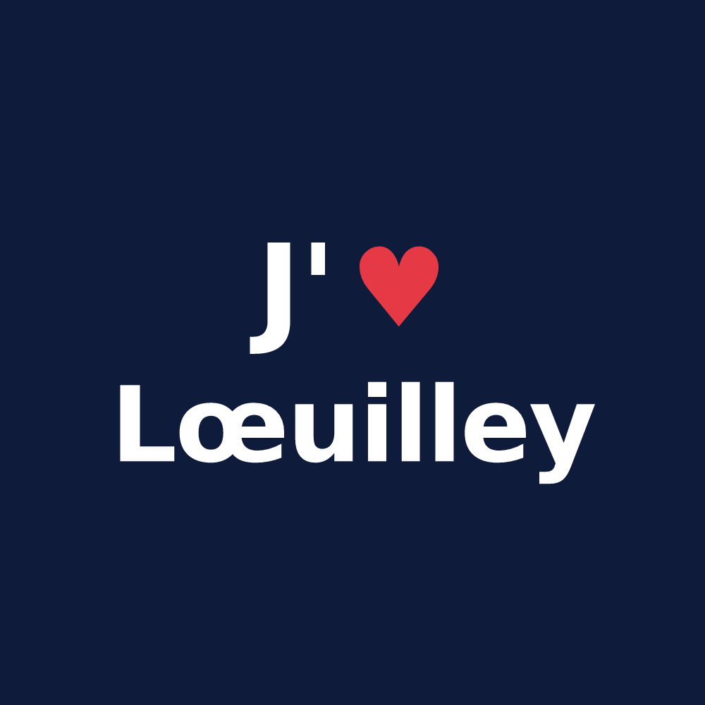 T-shirt personnalisé Lœuilley — design J'aime Lœuilley