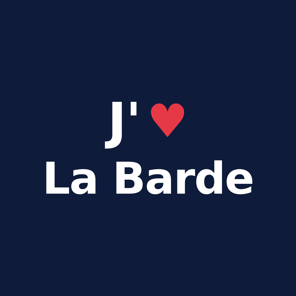 T-shirt personnalisé La Barde — design J'aime La Barde