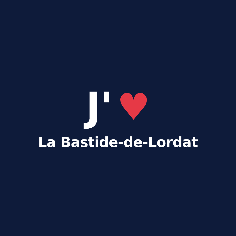 T-shirt personnalisé La Bastide-de-Lordat — design J'aime La Bastide-de-Lordat