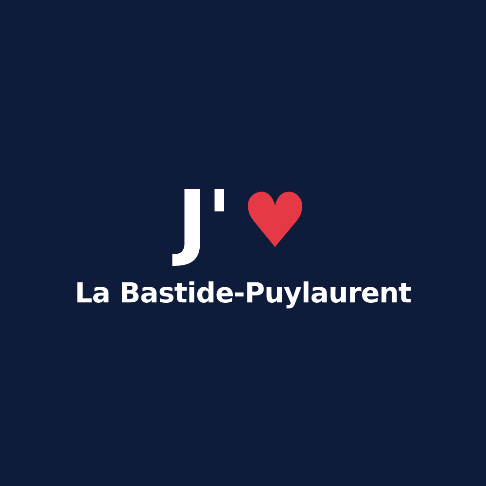 T-shirt personnalisé La Bastide-Puylaurent — design J'aime La Bastide-Puylaurent