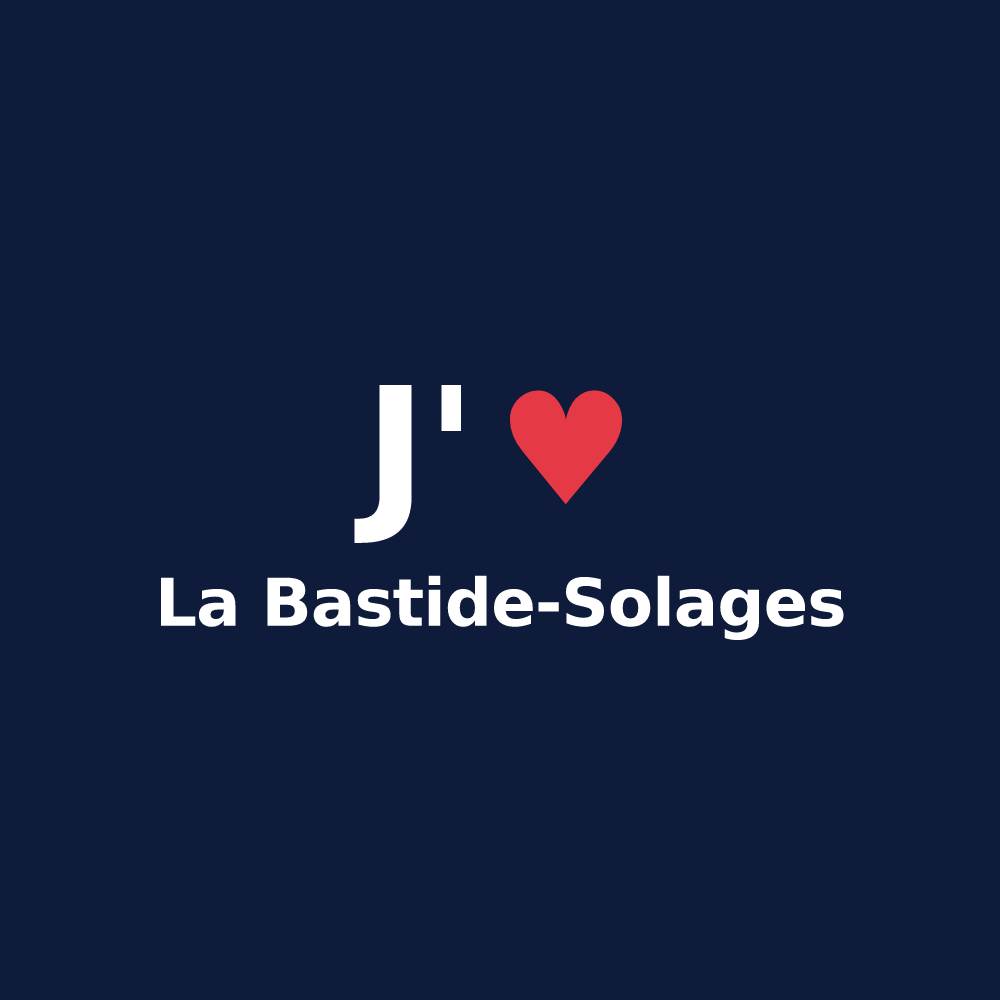 T-shirt personnalisé La Bastide-Solages — design J'aime La Bastide-Solages