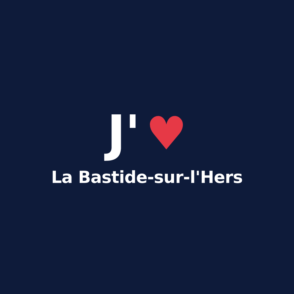 T-shirt personnalisé La Bastide-sur-l'Hers — design J'aime La Bastide-sur-l'Hers