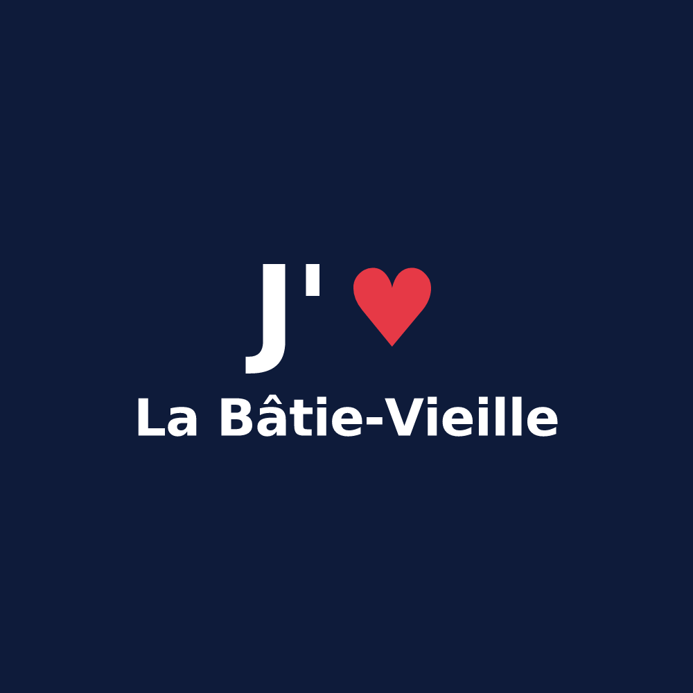 T-shirt personnalisé La Bâtie-Vieille — design « J'aime La Bâtie-Vieille » imprimé sur le t-shirt