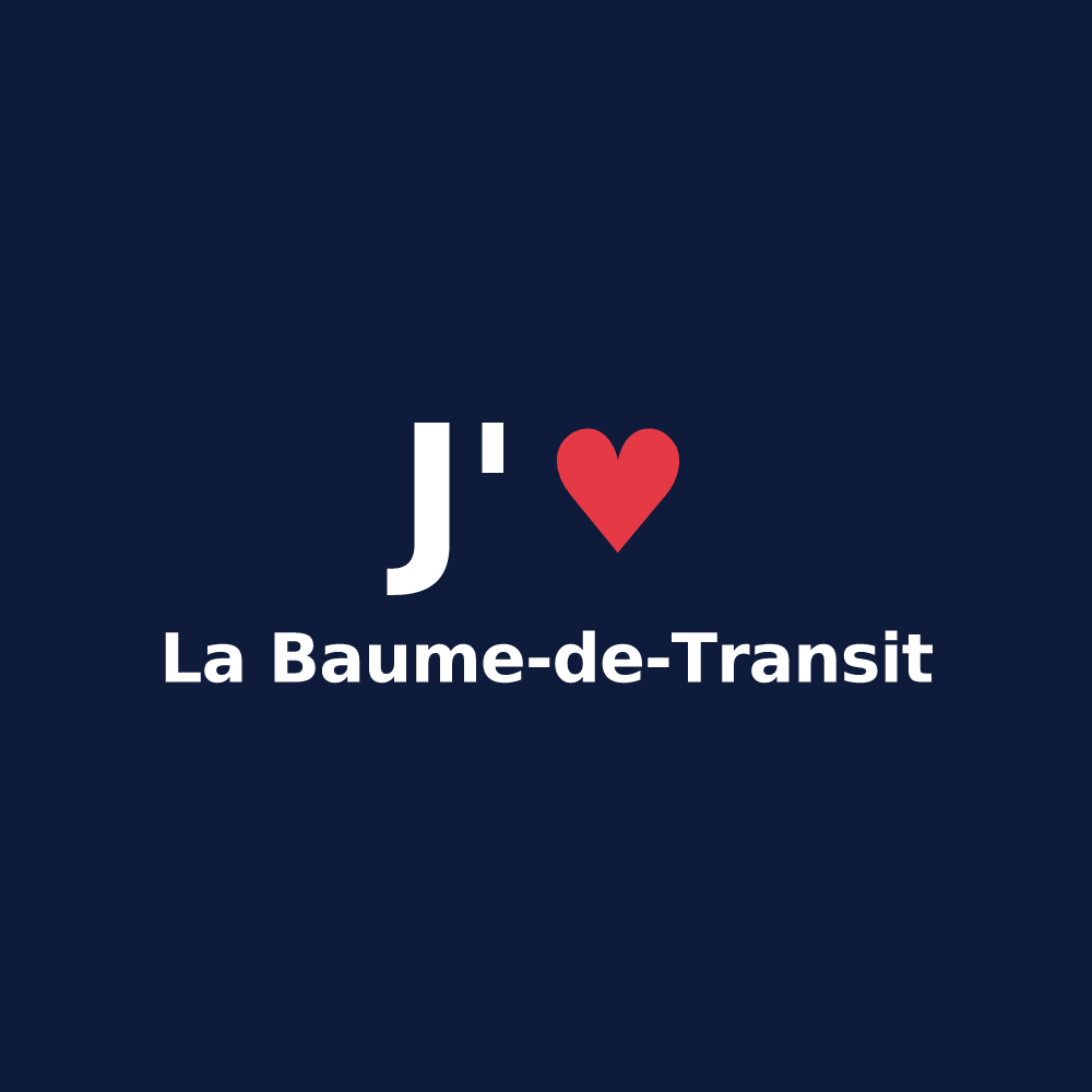 T-shirt personnalisé La Baume-de-Transit — design J'aime La Baume-de-Transit