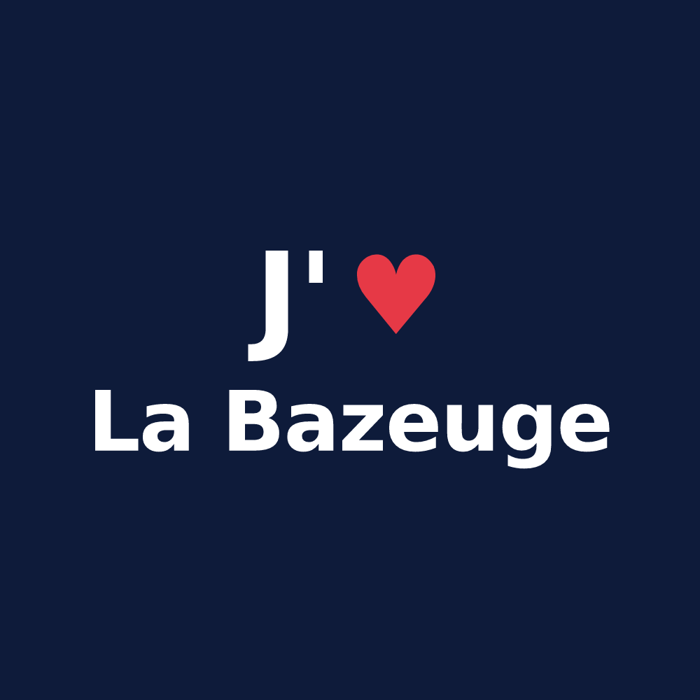T-shirt personnalisé La Bazeuge — design « J'aime La Bazeuge » imprimé sur le t-shirt