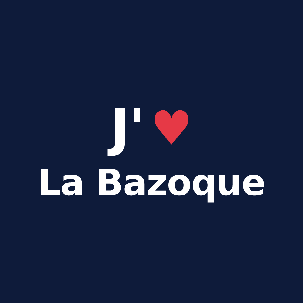 T-shirt personnalisé La Bazoque — design J'aime La Bazoque