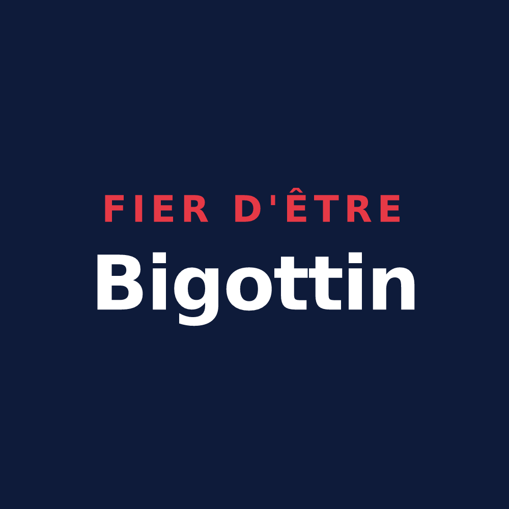 T-shirt « Fier d'être Bigottin » — design pour La Bigottière