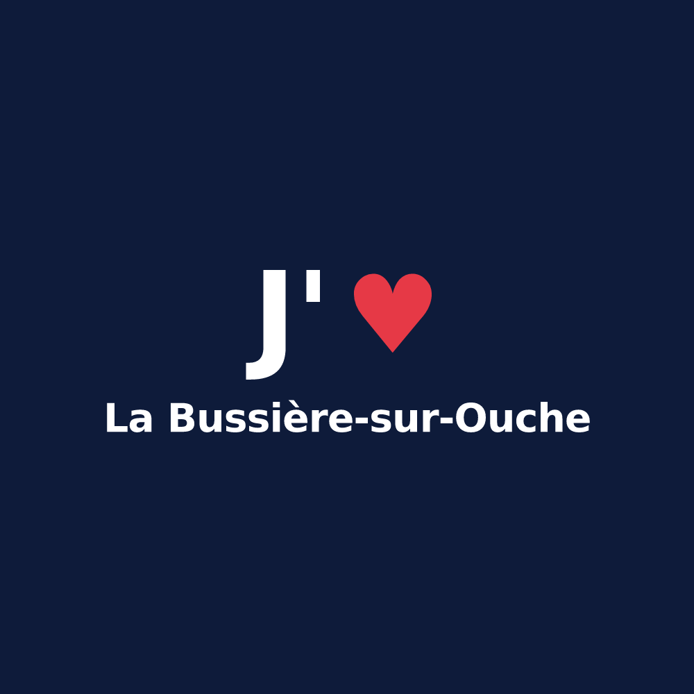 T-shirt personnalisé La Bussière-sur-Ouche — design J'aime La Bussière-sur-Ouche