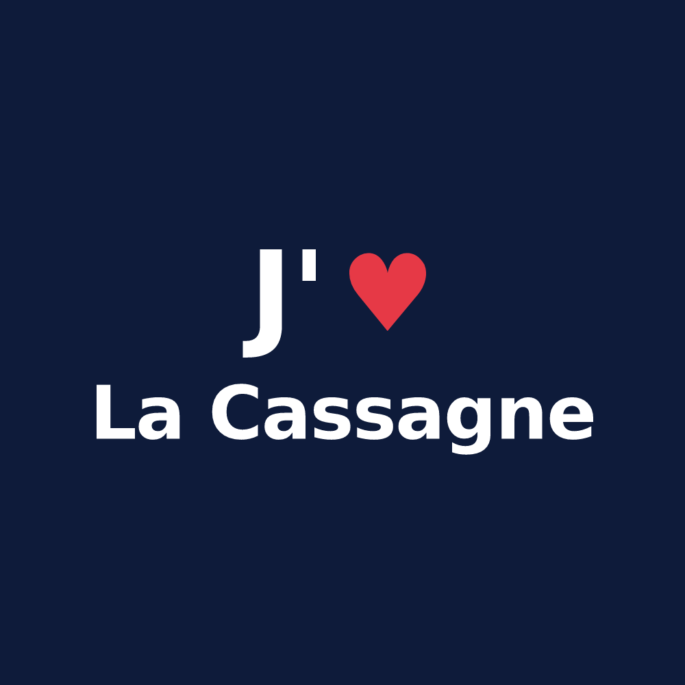 T-shirt personnalisé La Cassagne — design « J'aime La Cassagne » imprimé sur le t-shirt