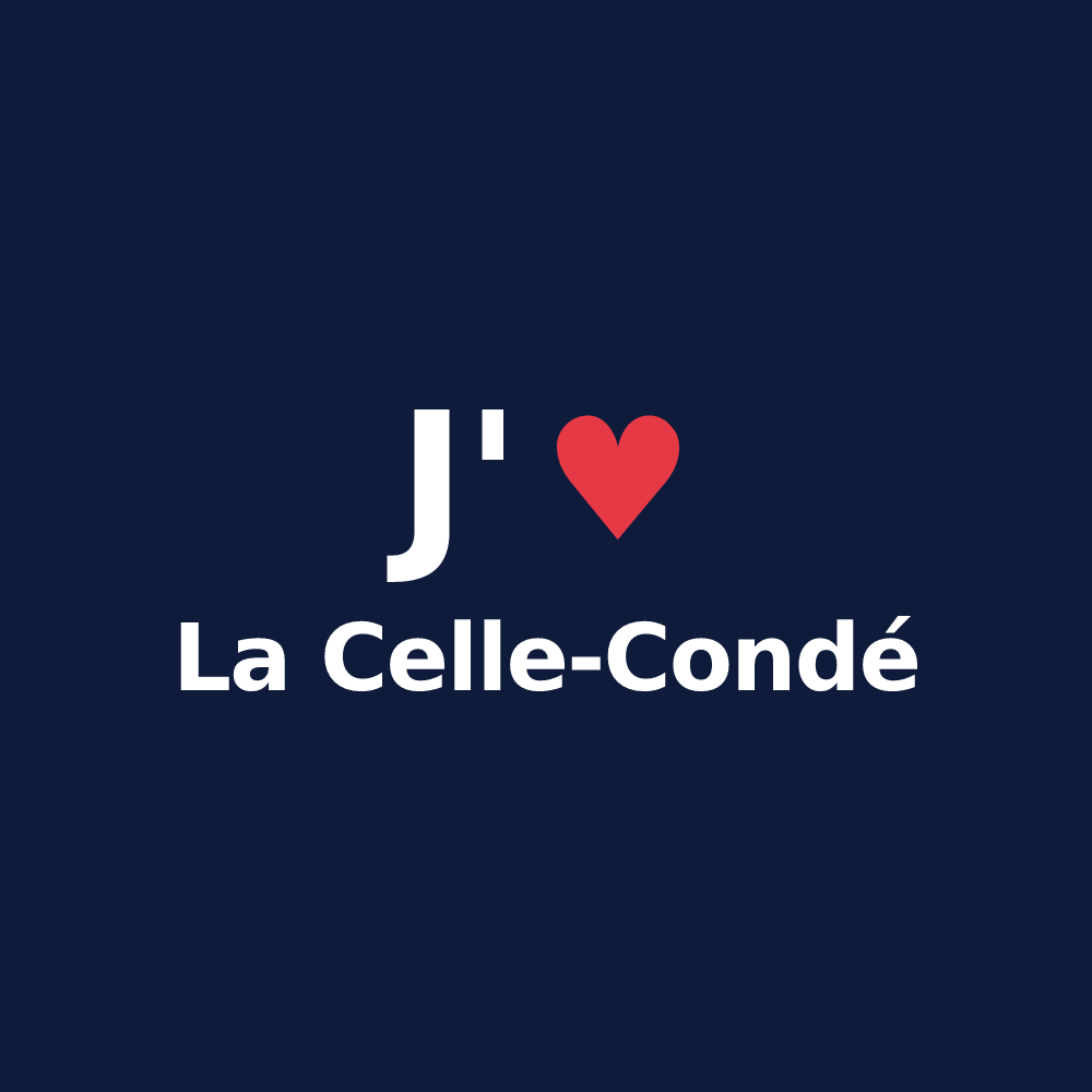 T-shirt personnalisé La Celle-Condé — design J'aime La Celle-Condé