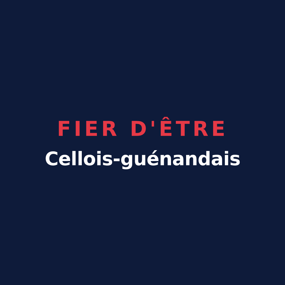 T-shirt « Fier d'être Cellois-guénandais » — design pour La Celle-Guenand
