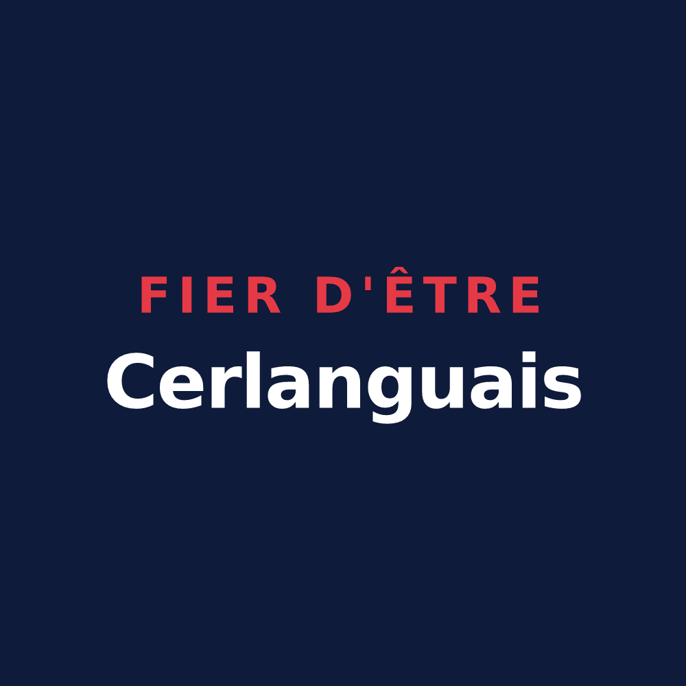 T-shirt « Fier d'être Cerlanguais » — design pour La Cerlangue