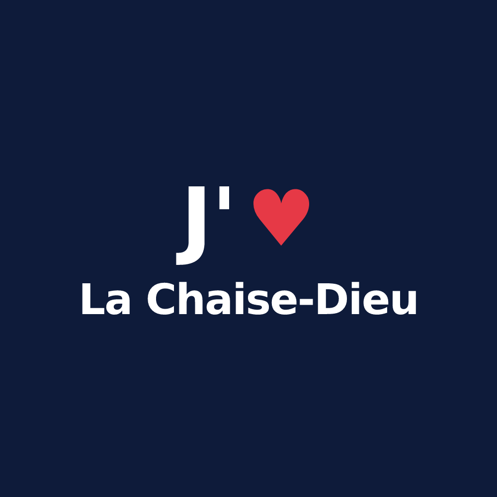 T-shirt personnalisé La Chaise-Dieu — design J'aime La Chaise-Dieu