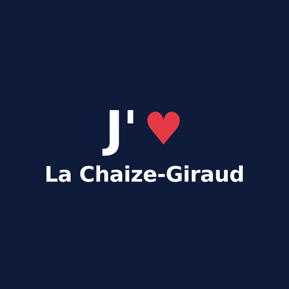 T-shirt personnalisé La Chaize-Giraud — design J'aime La Chaize-Giraud