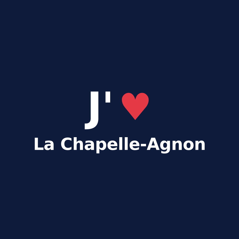 T-shirt personnalisé La Chapelle-Agnon — design J'aime La Chapelle-Agnon