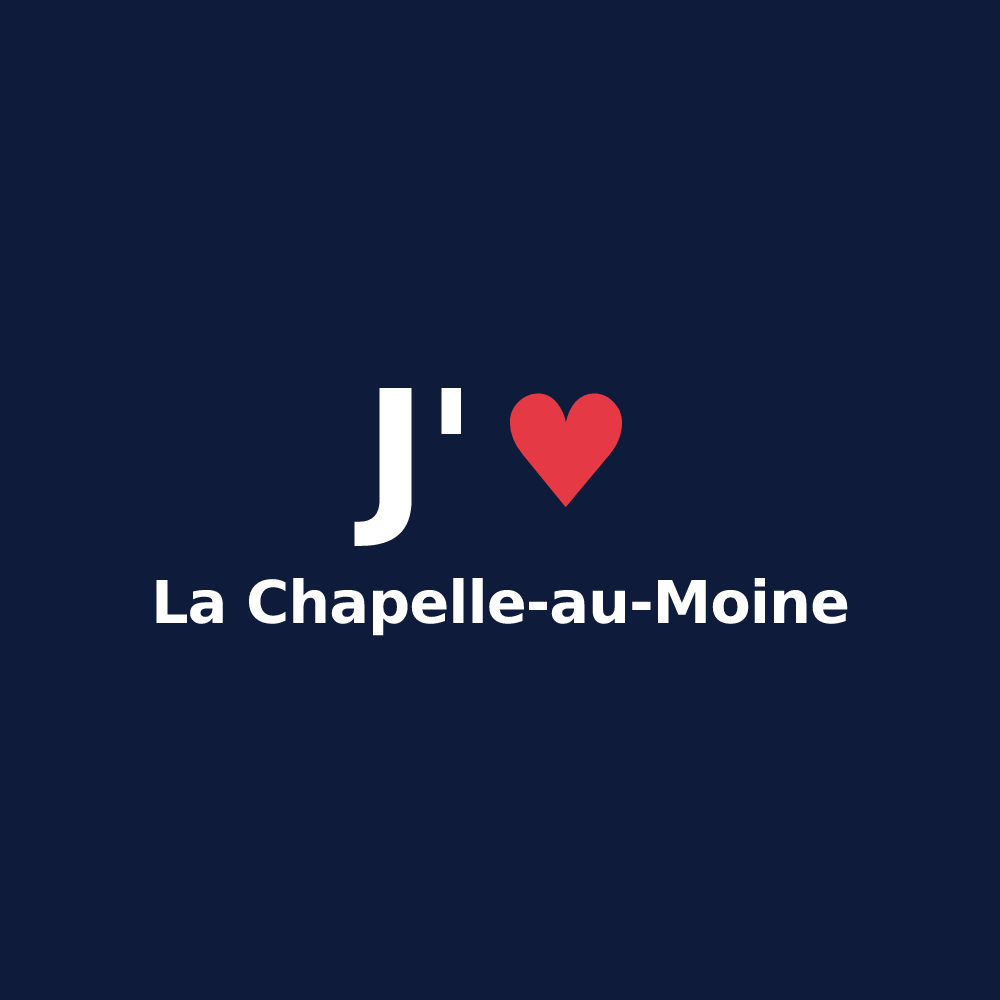 T-shirt personnalisé La Chapelle-au-Moine — design J'aime La Chapelle-au-Moine
