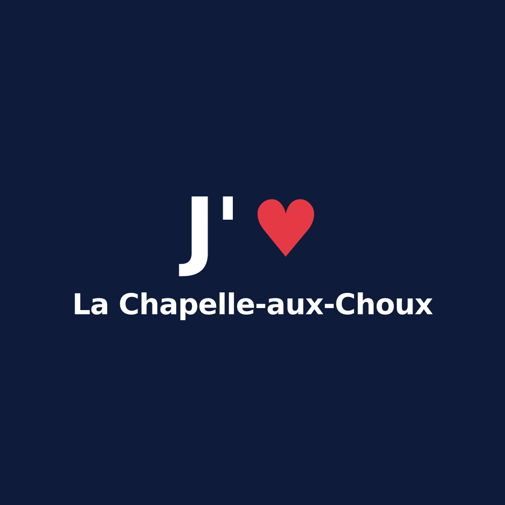 T-shirt personnalisé La Chapelle-aux-Choux — design J'aime La Chapelle-aux-Choux