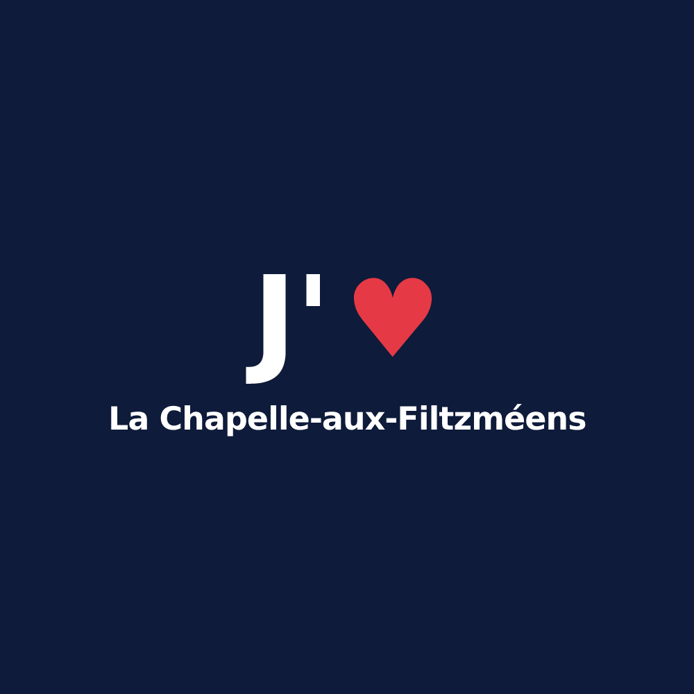 T-shirt personnalisé La Chapelle-aux-Filtzméens — design J'aime La Chapelle-aux-Filtzméens
