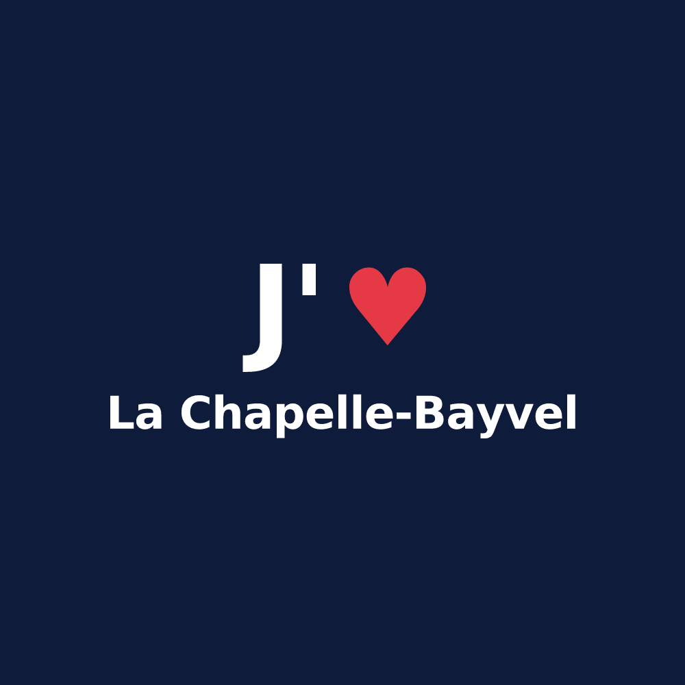 T-shirt personnalisé La Chapelle-Bayvel — design J'aime La Chapelle-Bayvel