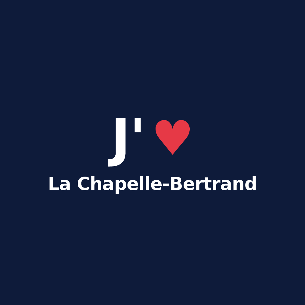 T-shirt personnalisé La Chapelle-Bertrand — design J'aime La Chapelle-Bertrand
