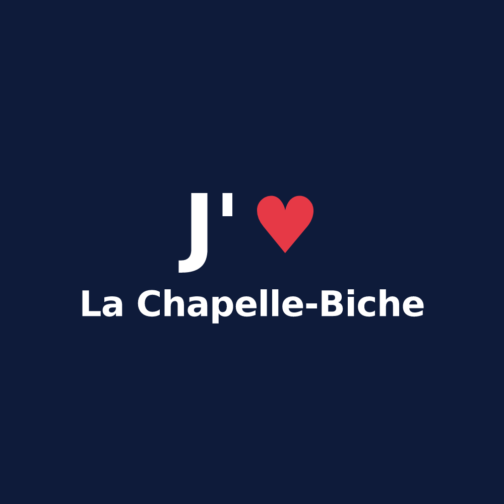 T-shirt personnalisé La Chapelle-Biche — design J'aime La Chapelle-Biche