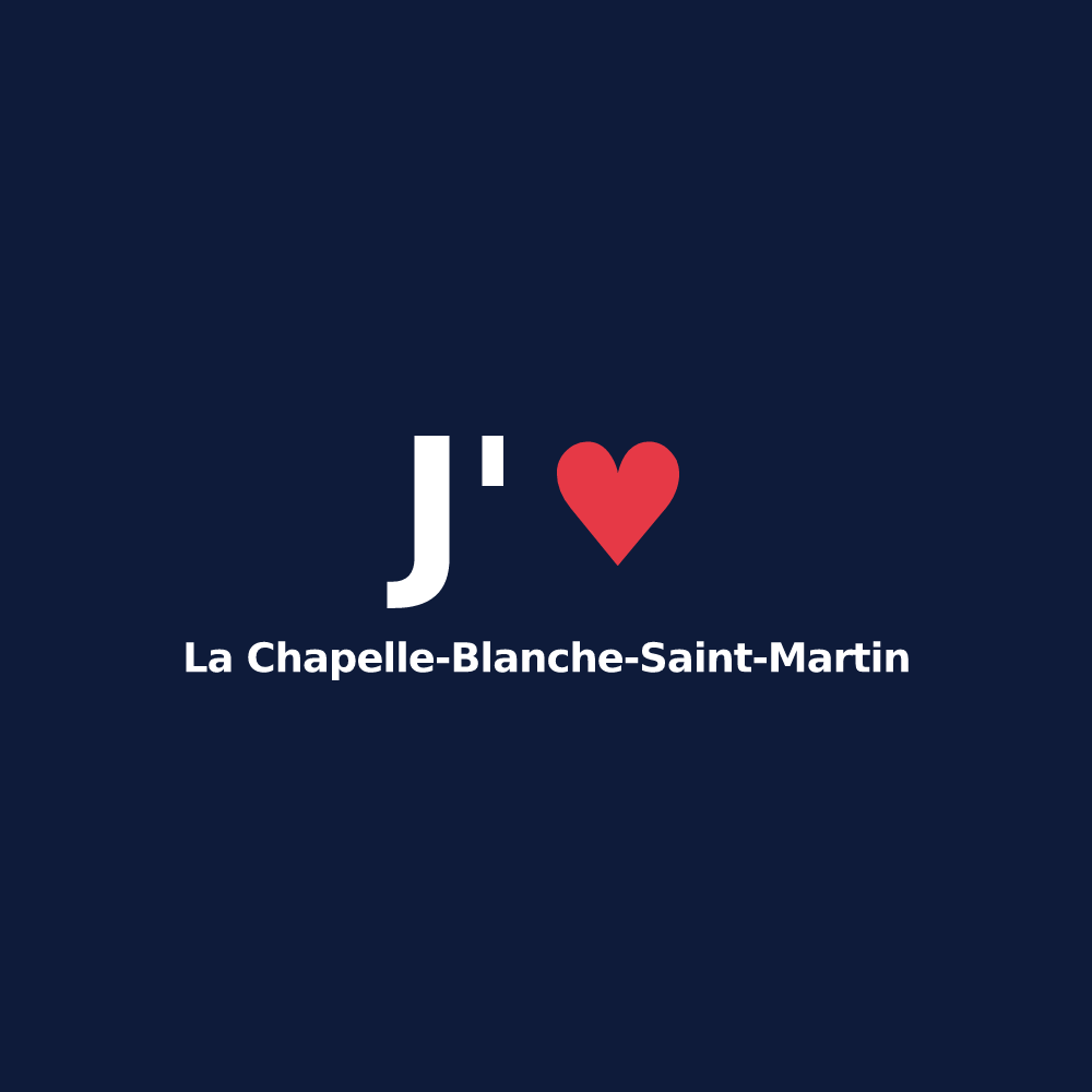 T-shirt personnalisé La Chapelle-Blanche-Saint-Martin — design J'aime La Chapelle-Blanche-Saint-Martin