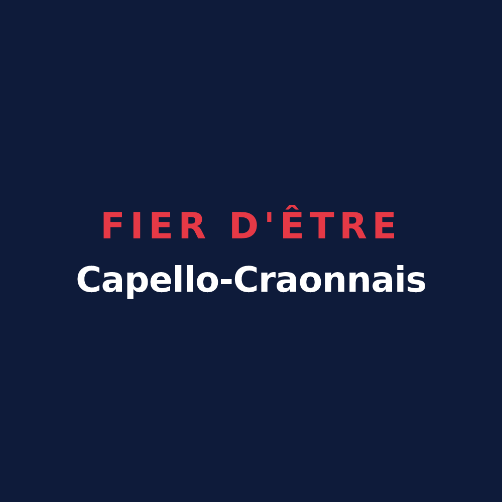 T-shirt « Fier d'être Capello-Craonnais » — design pour La Chapelle-Craonnaise
