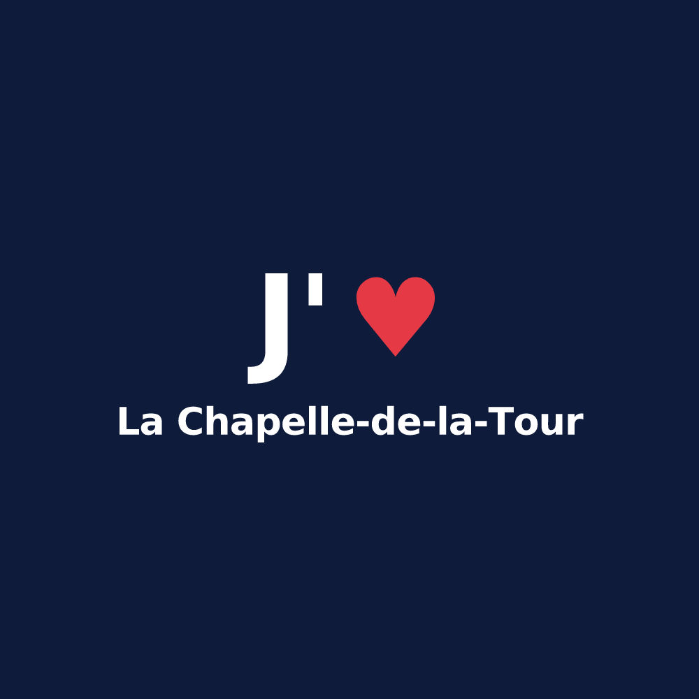 T-shirt personnalisé La Chapelle-de-la-Tour — design J'aime La Chapelle-de-la-Tour