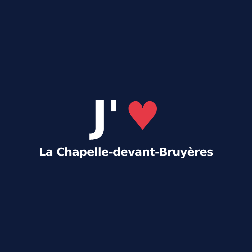 T-shirt personnalisé La Chapelle-devant-Bruyères — design J'aime La Chapelle-devant-Bruyères