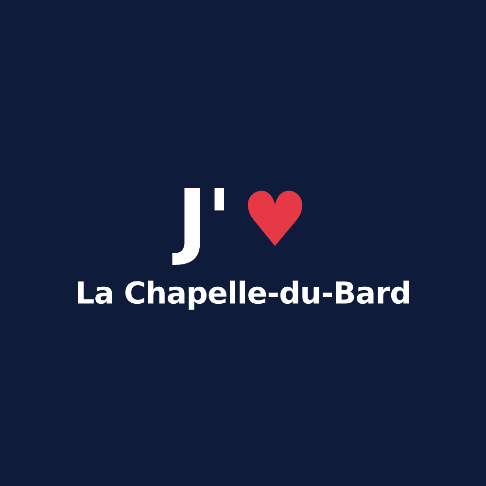 T-shirt personnalisé La Chapelle-du-Bard — design J'aime La Chapelle-du-Bard