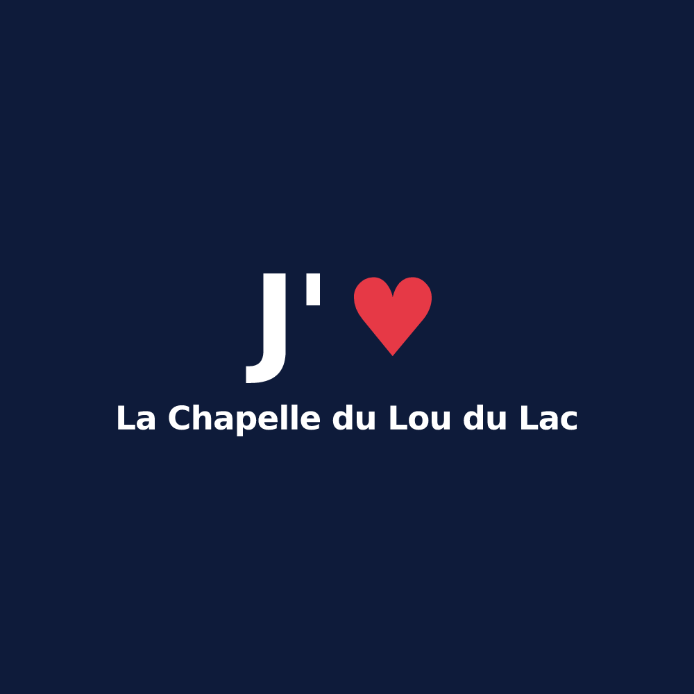 T-shirt personnalisé La Chapelle du Lou du Lac — design J'aime La Chapelle du Lou du Lac