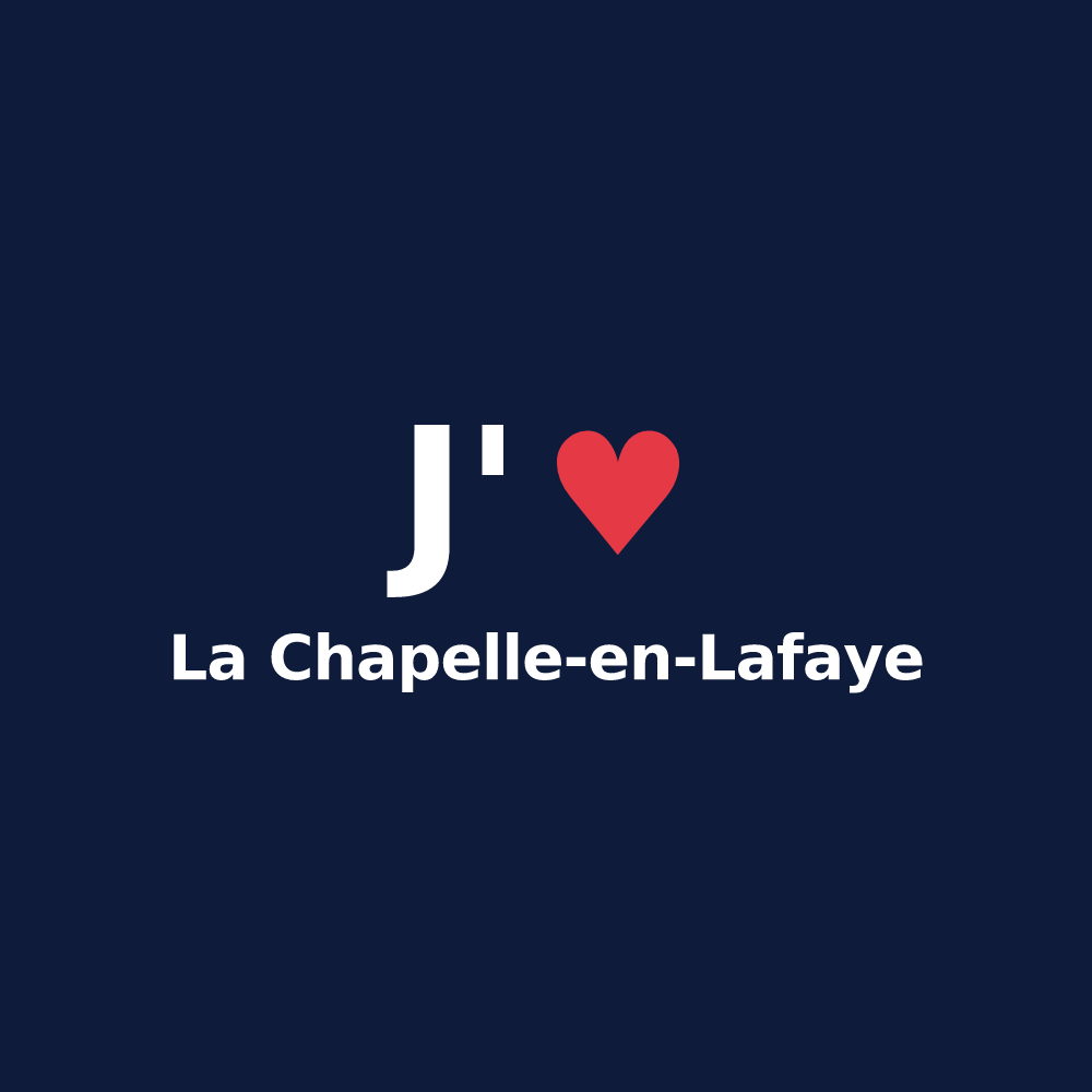 T-shirt personnalisé La Chapelle-en-Lafaye — design J'aime La Chapelle-en-Lafaye