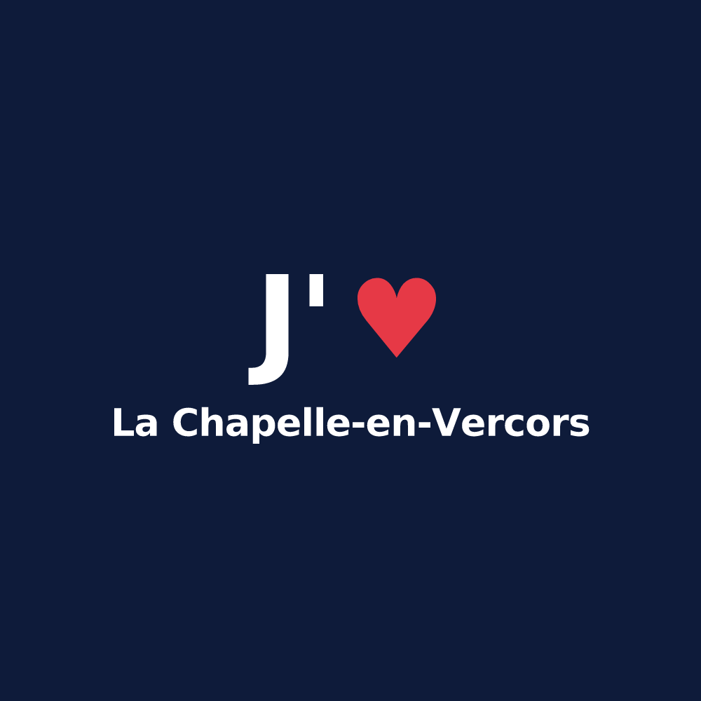 T-shirt personnalisé La Chapelle-en-Vercors — design J'aime La Chapelle-en-Vercors