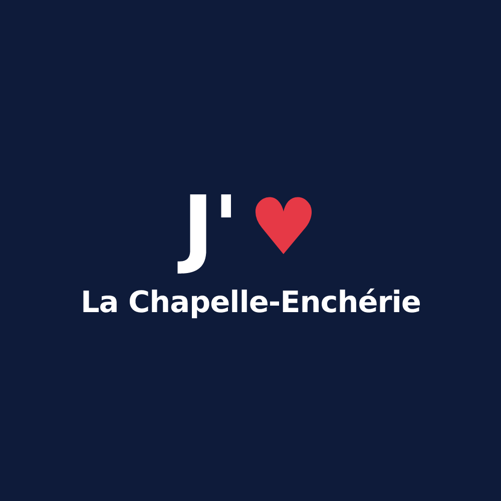 T-shirt personnalisé La Chapelle-Enchérie — design J'aime La Chapelle-Enchérie