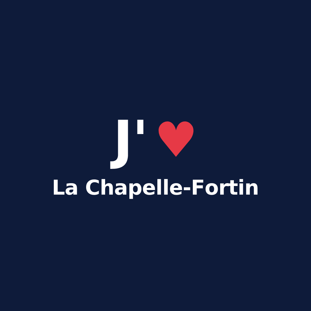 T-shirt personnalisé La Chapelle-Fortin — design J'aime La Chapelle-Fortin