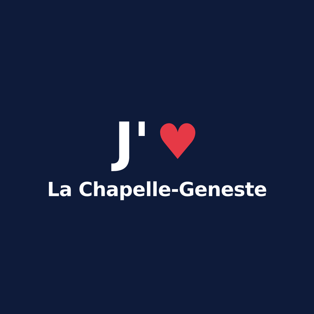 T-shirt personnalisé La Chapelle-Geneste — design J'aime La Chapelle-Geneste