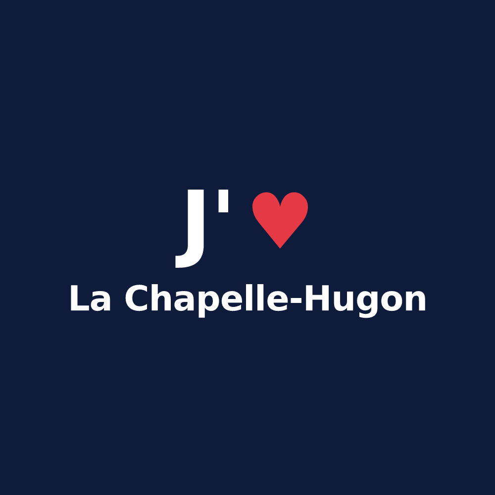 T-shirt personnalisé La Chapelle-Hugon — design J'aime La Chapelle-Hugon